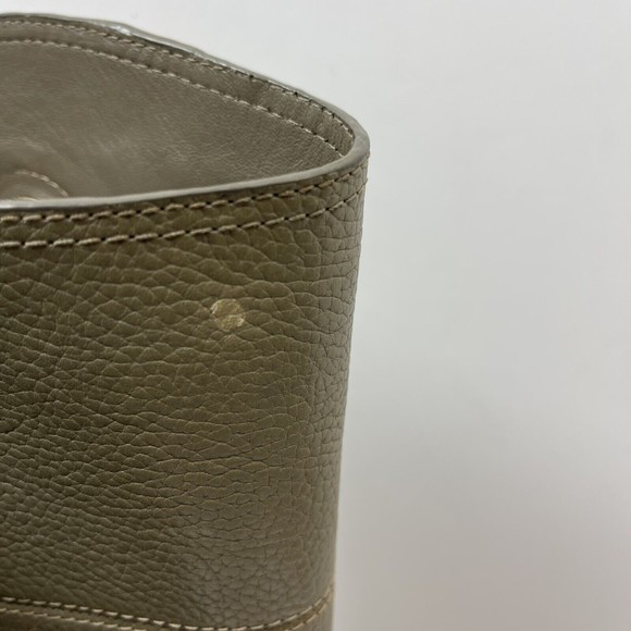 Tory Burch Junction Riding Boot Greenish Gray Low Heal - Picture 4 of 12